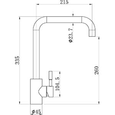 CDA TC61SS Single lever stainless steel tap
