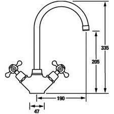 CDA TT25CH Traditional monobloc tap