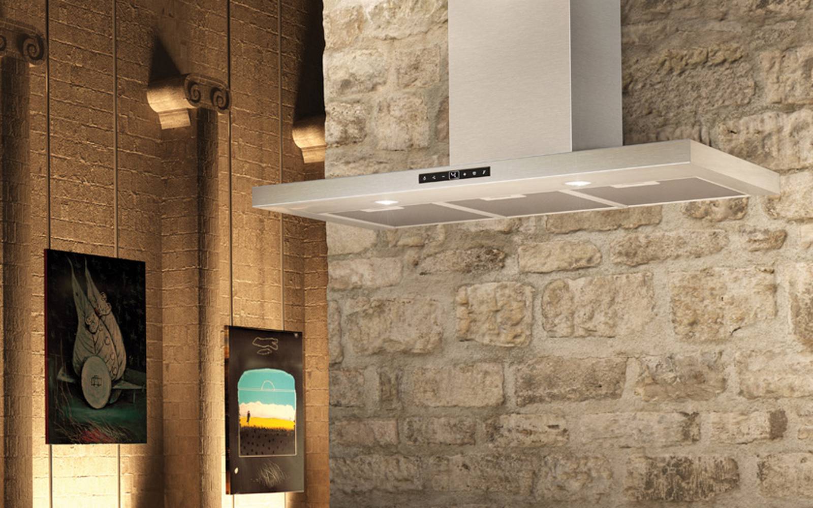 Airforce F100 60cm Wall Mounted Cooker Hood with Touch Control- Stainless Steel Finish