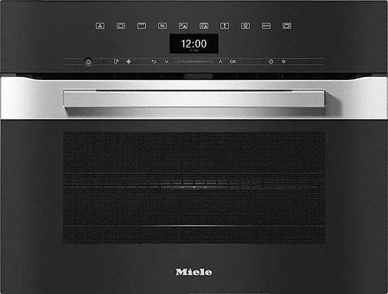Clearance-Miele H7440 BM Built-in 45cm Microwave Oven- Clean Steel Finish