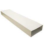 Kair Rectangular Flat Ducting 220mm x 90mm - 1 Metre Length Flat Channel Pipe - Devine Distribution Ltd