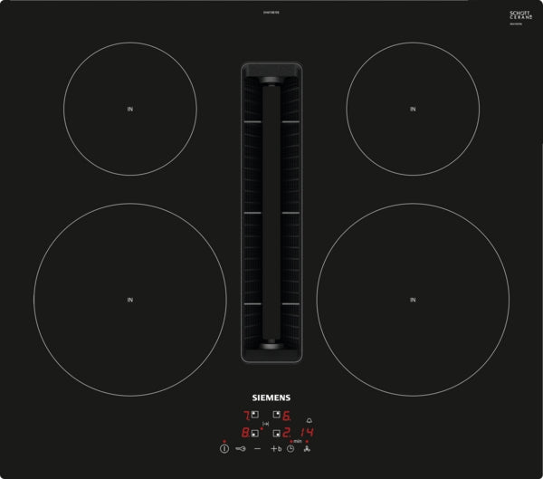 Siemens iQ300 Induction Hob With Integrated Extraction 60cm Surface Mount Without Frame EH611BE15E