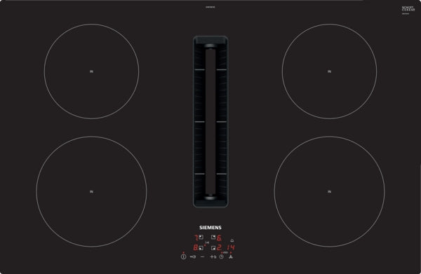Siemens iQ300 Induction Hob With Integrated Extraction 80cm Surface Mount Without Frame EH811BE15E