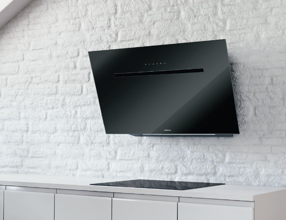 Airforce Foehn 90cm Wall Mounted Cooker hood with Heated Glass Front