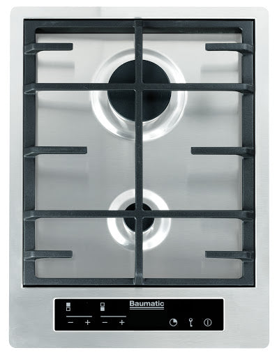 Baumatic BHG420SS 38cm Premium-Line Touch Control Gas Hob in Stainless steel - Devine Distribution Ltd