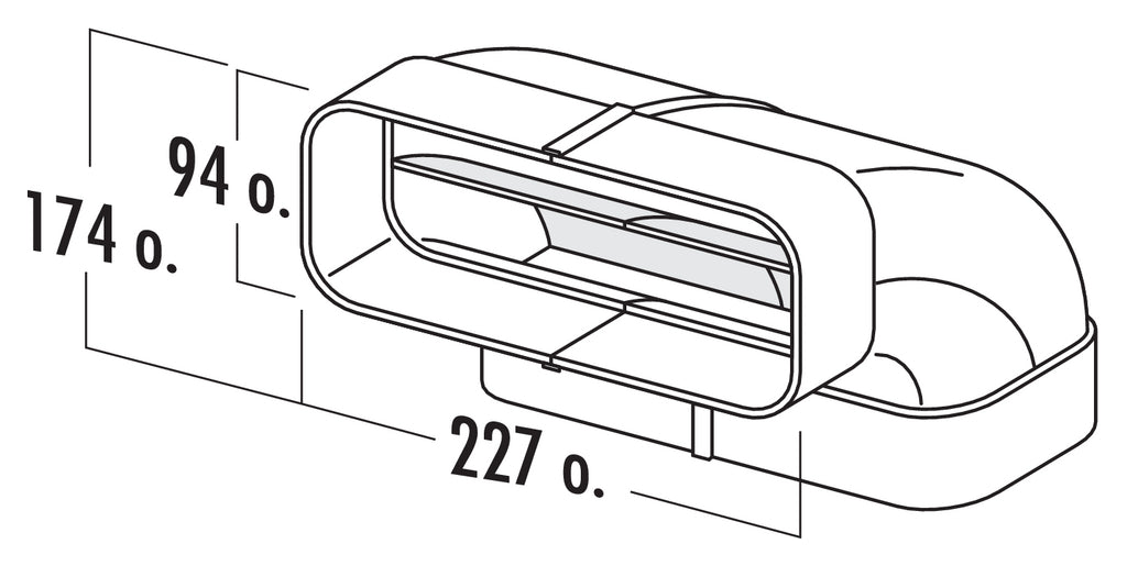 Airforce F-RBV 150 90 Degree vertical bend connector - Naber - Technical Image