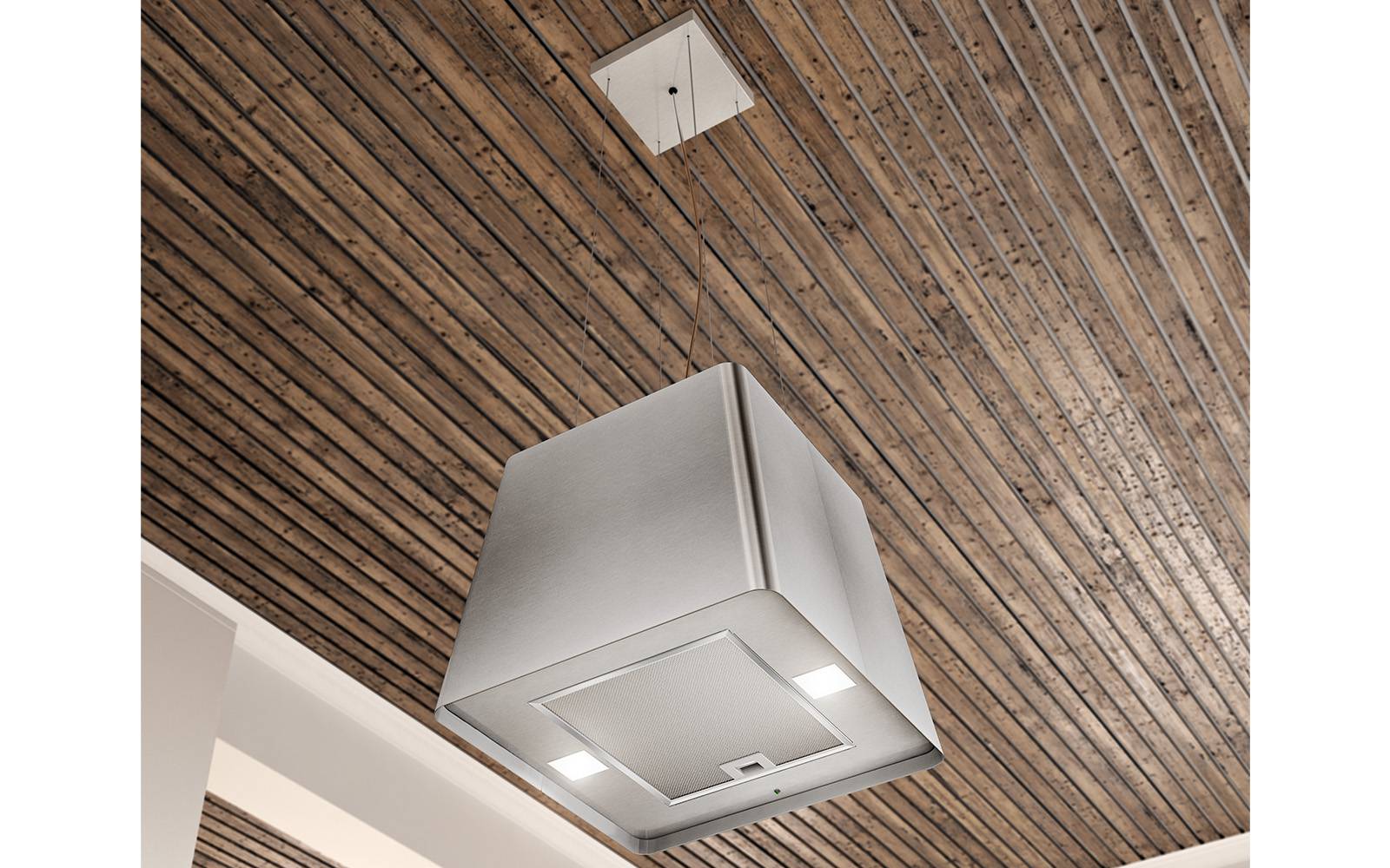 Airforce F164 45cm Island Lamp Cooker Hood with Integra System - Steel - Devine Distribution Ltd