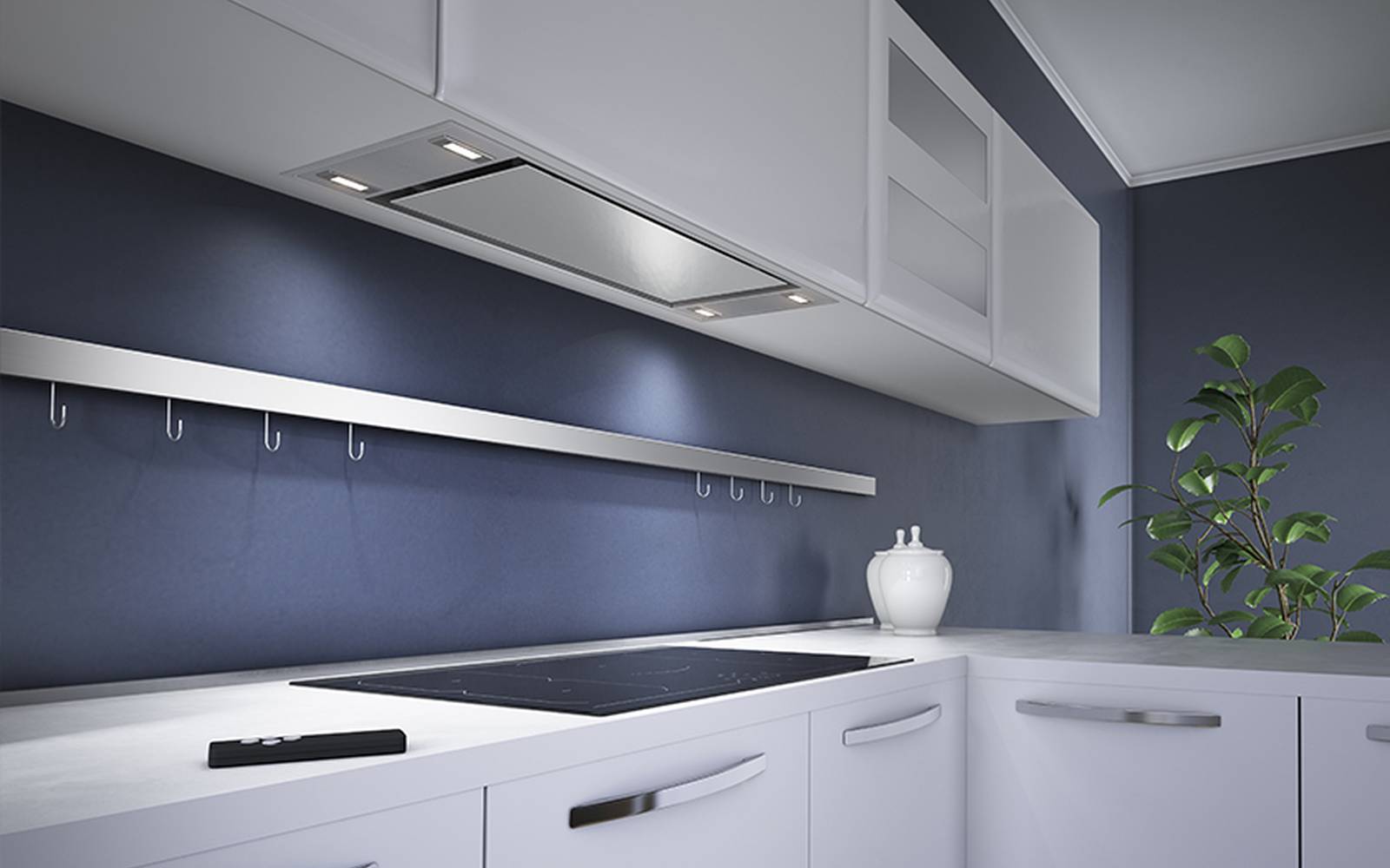 Airforce F96 TLC 83cm Ceiling Island Cooker Hood with Integra System - Stainless Steel - Devine Distribution Ltd
