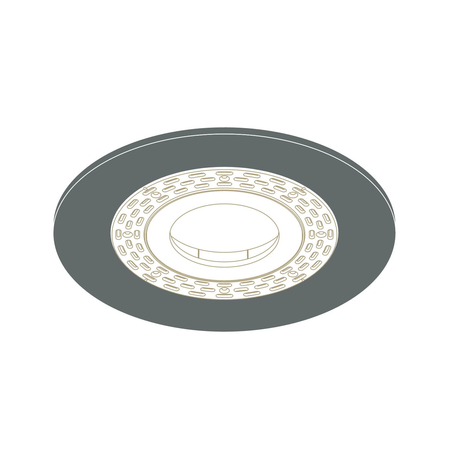 ZUMA Plaster In Frame For Flush Mounted Round Lumisonic/Luminaire (No Zuma Included)