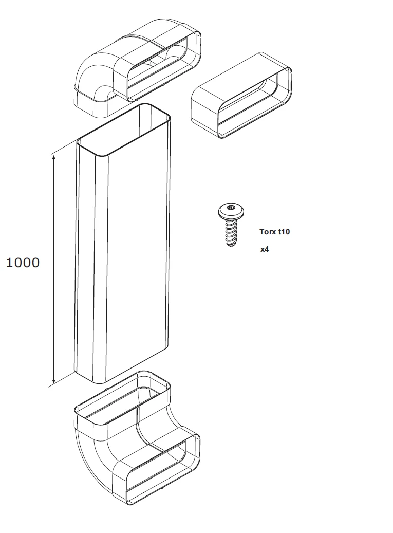 Airforce Aspira Centrale G5 On-Board KTFOBH10 Ducting Fitting Kit For 10cm-16cm Cabinet Plinth Height - Devine Distribution Ltd