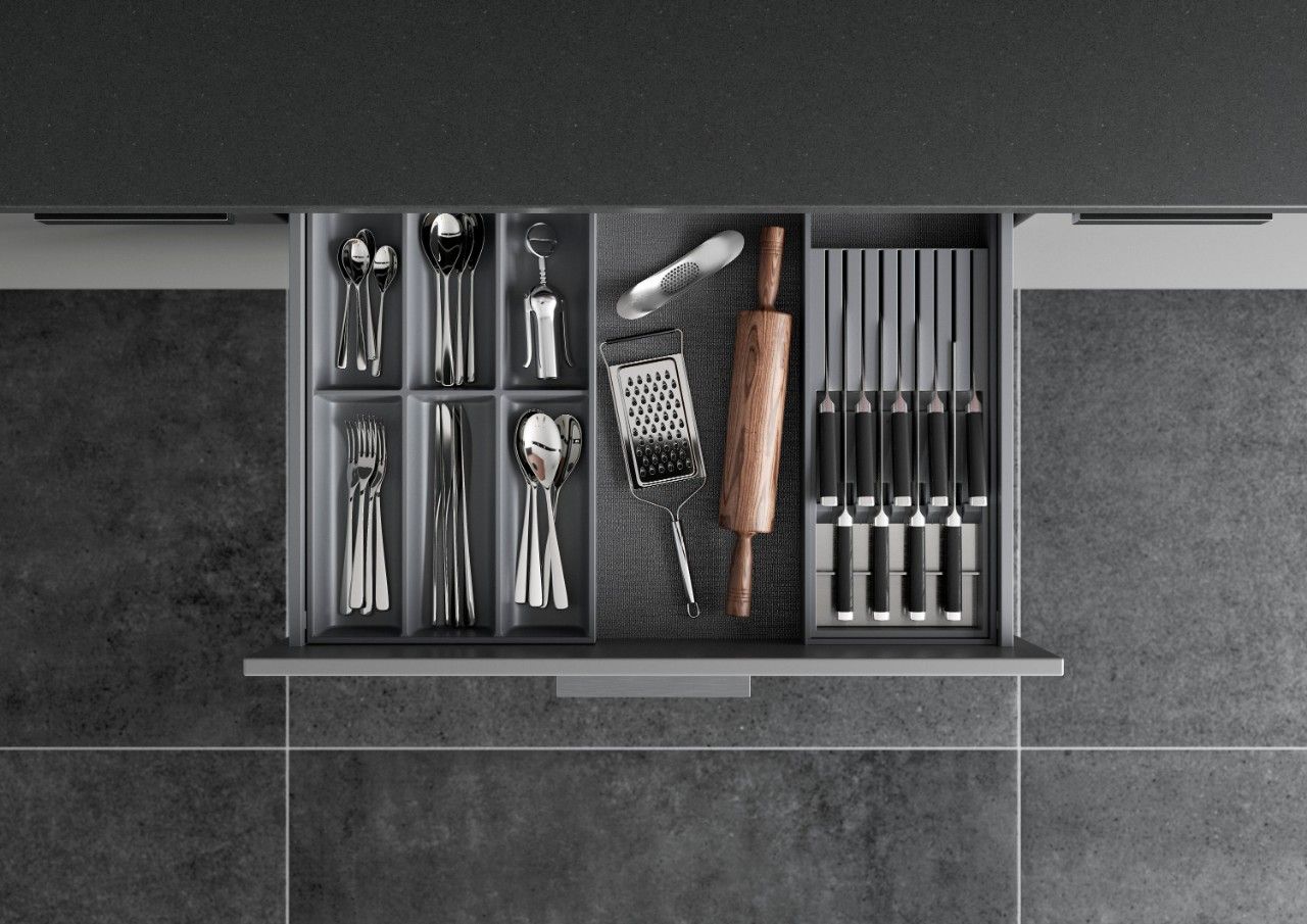 AMBIA-LINE Cutlery Insert Kit - Orion Grey ALC.45.110P.OG - Devine Distribution Ltd