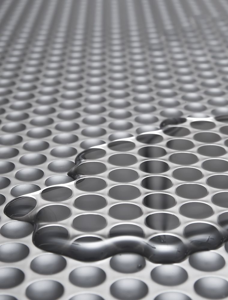 Aqua Stop water drip mat in black with steel overlay  LDLDMS-B - Devine Distribution Ltd