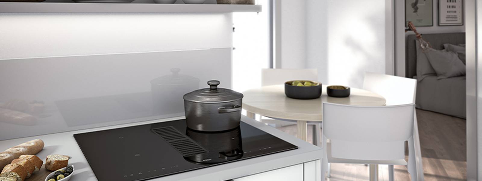 Airforce Aspira Baby 60cm downdraft Bridgeable Touch Control Induction hob - Devine Distribution Ltd