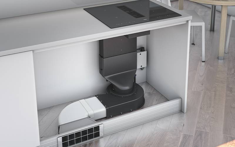 Airforce Aspira Baby 60cm downdraft Bridgeable Touch Control Induction hob - Devine Distribution Ltd