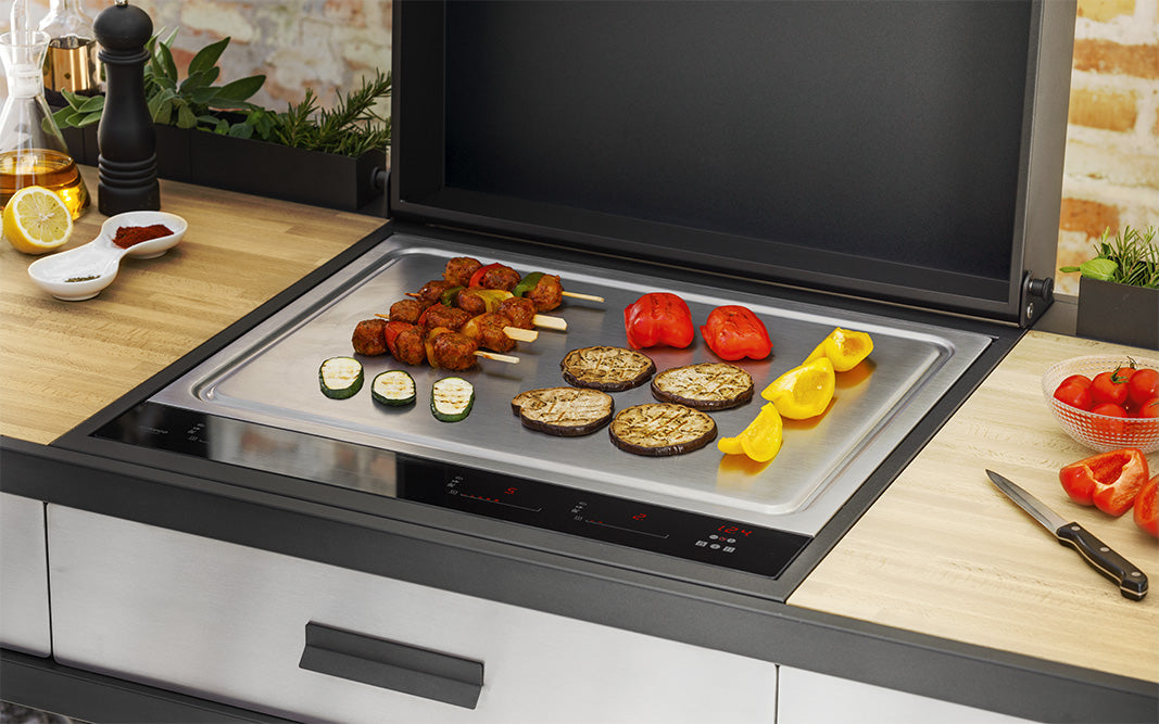 Airforce E-Cook 110cm BBQ Luxury Outdoor Cooking With a 38cm Teppanyaki Induction Hob - Devine Distribution Ltd