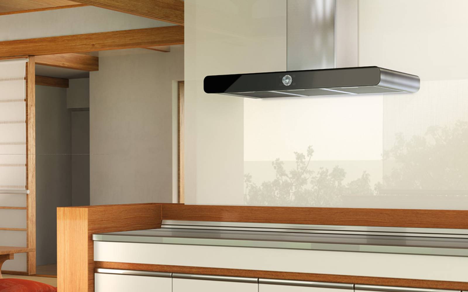 Airforce F121 Slim 90cm Island Cooker Hood - Stainless Steel & Black - Devine Distribution Ltd