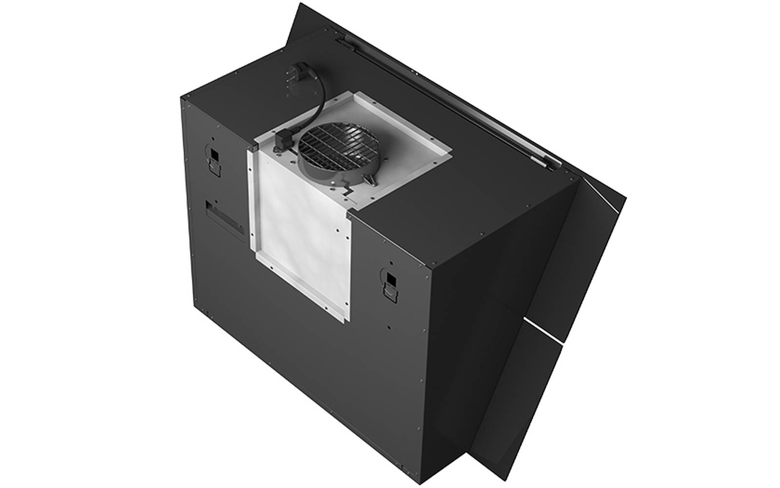 Airforce F179 90cm Wall Mounted Designer Cooker Hood - White Glass - Devine Distribution Ltd