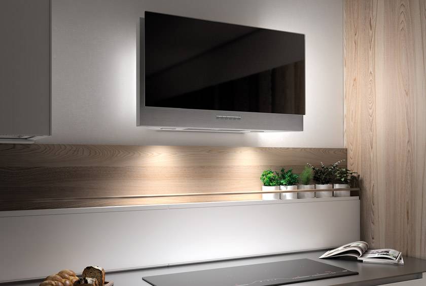 Airforce Vertical Theorem 89cm Wall Mounted Cooker Hood-Black glass