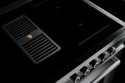 Bertazzoni 90 cm Air-Tec cooker with induction top and integrated hood, electronic oven Professional Series-Stainless Steel