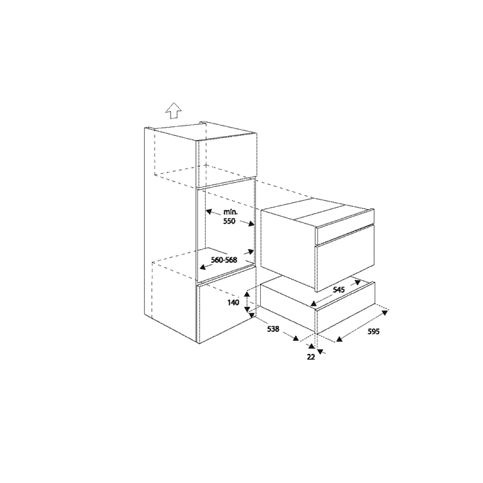 Bertazzoni WD60X 60x15cm Warming Drawer Modern Series-Stainless Steel