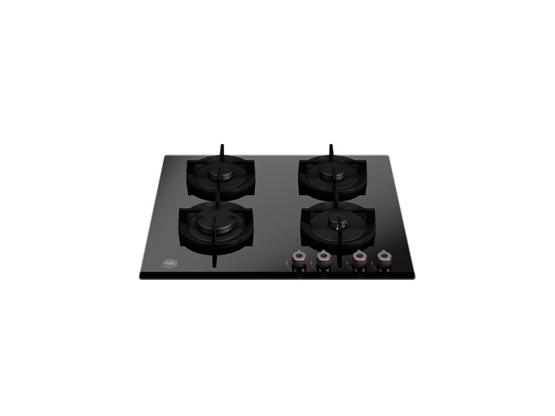 Bertazzoni P604PROGNE 60cm gas on glass hob Professional Series-Black Glass