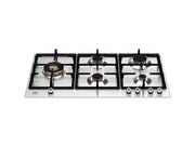 Bertazzoni P905LPROX 90 cm Gas hob with lateral dual wok Professional Series-Stainless Steel