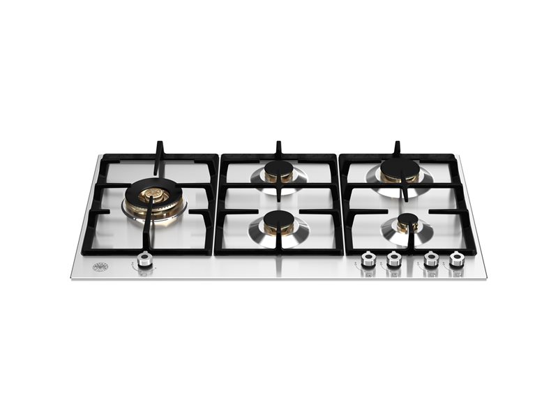 Bertazzoni P905LPROX 90 cm Gas hob with lateral dual wok Professional Series-Stainless Steel