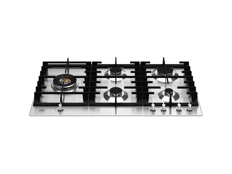 Bertazzoni P905LMODX 90 cm Gas hob with lateral dual wok Modern Series-Stainless Steel
