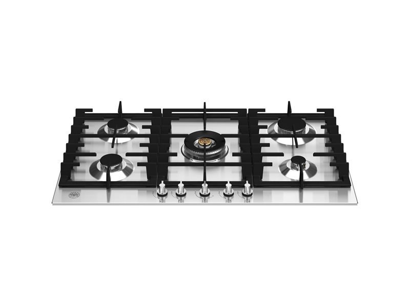 Bertazzoni P905CMODX 90 cm Gas hob with central dual wok Modern Series-Stainless Steel