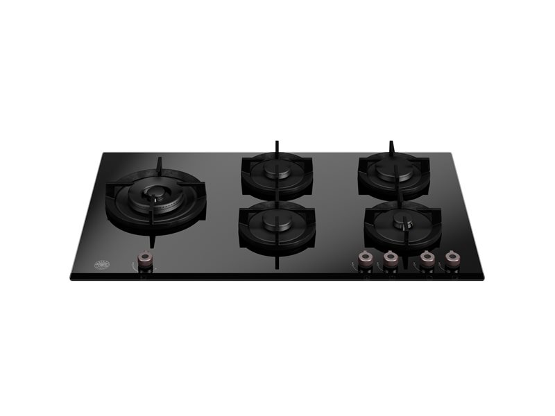Bertazzoni P905LPROGNE 90 cm gas on glass hob with lateral wok Professional Series-Black Glass