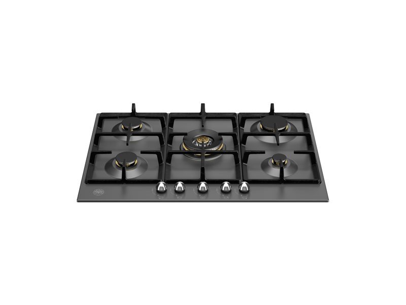 Bertazzoni P755CHERNE 75 cm Gas hob with central wok Heritage Series-Black