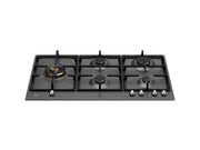 Bertazzoni P905LHERNE 90 cm Gas hob with lateral dual wok Heritage Series- Black