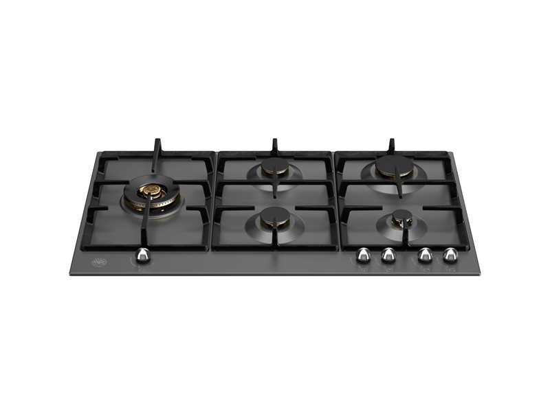 Bertazzoni P905LHERNE 90 cm Gas hob with lateral dual wok Heritage Series- Black