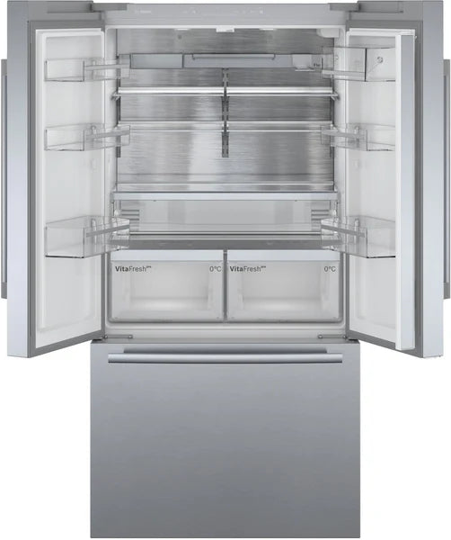 Bosch KFF96PIEP Series 8, French door bottom freezer, multi door, 183 x 90.5 cm, Stainless steel (with anti-fingerprint)