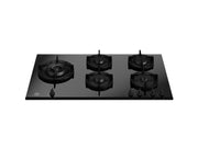 Bertazzoni P905LMODGNE 90 cm gas on glass hob with lateral wok Modern Series-Black