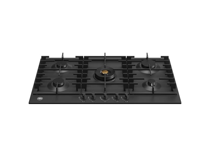 Bertazzoni P905CMODNE 90 cm Gas hob with central dual wok Modern Series-Black