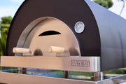 Oveneat WRX-1VR Red Wood Fired Single Pizza oven with stainless steel door includes brazier and pizza peel