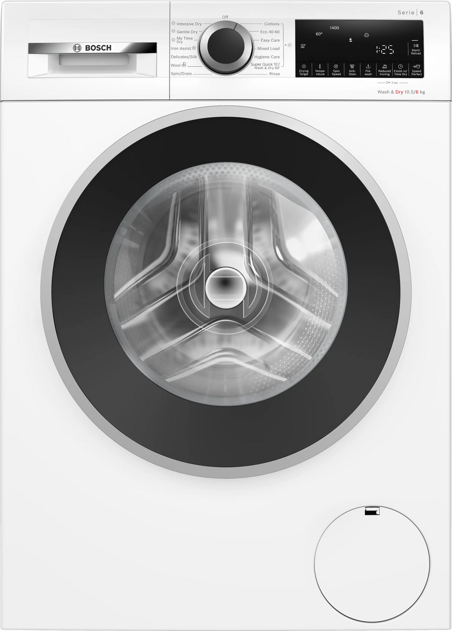 Bosch WNG25401GB Series 6 Washer dryer 10.5/6 kg max. 1400 rpm-White