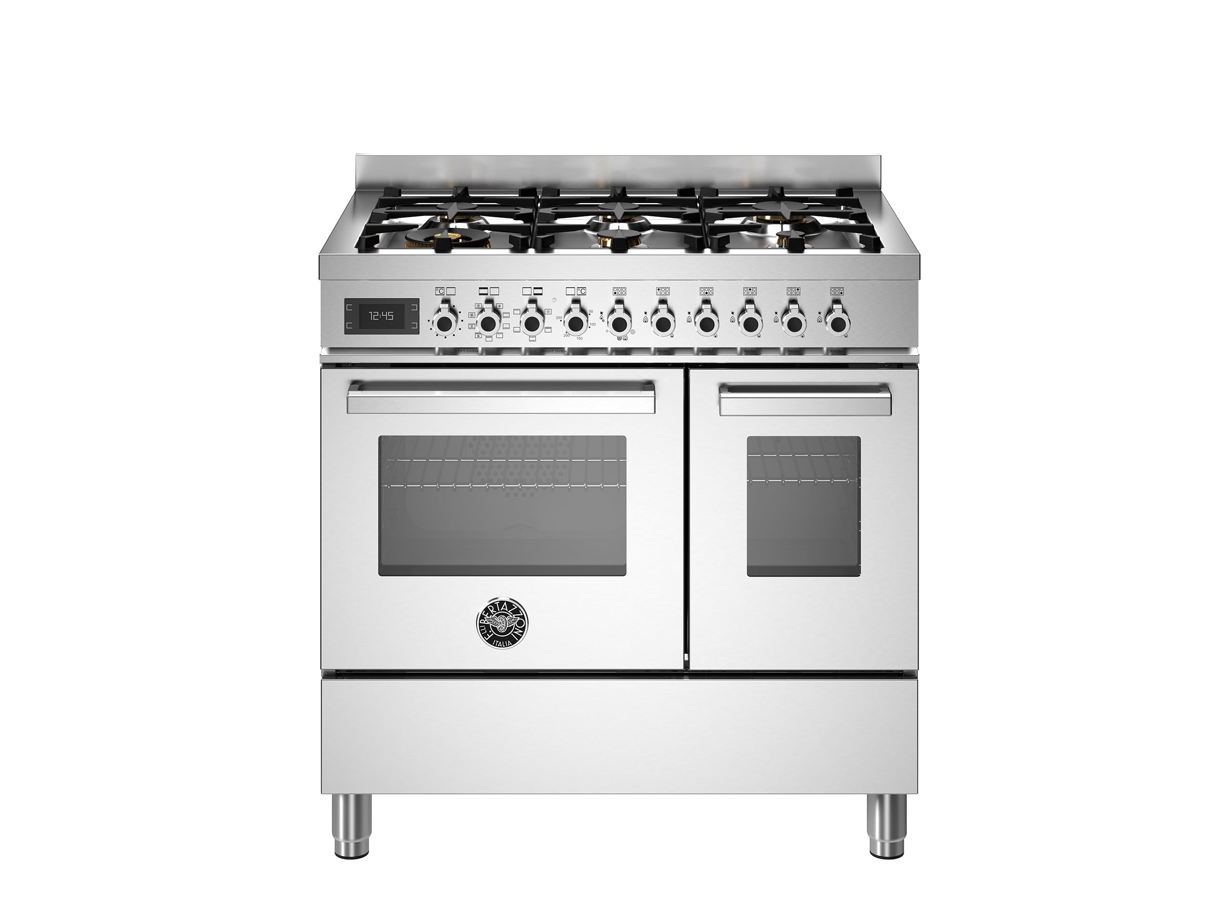 Bertazzoni 90 cm 6-burner electric double oven Professional Series- Stainless Steel