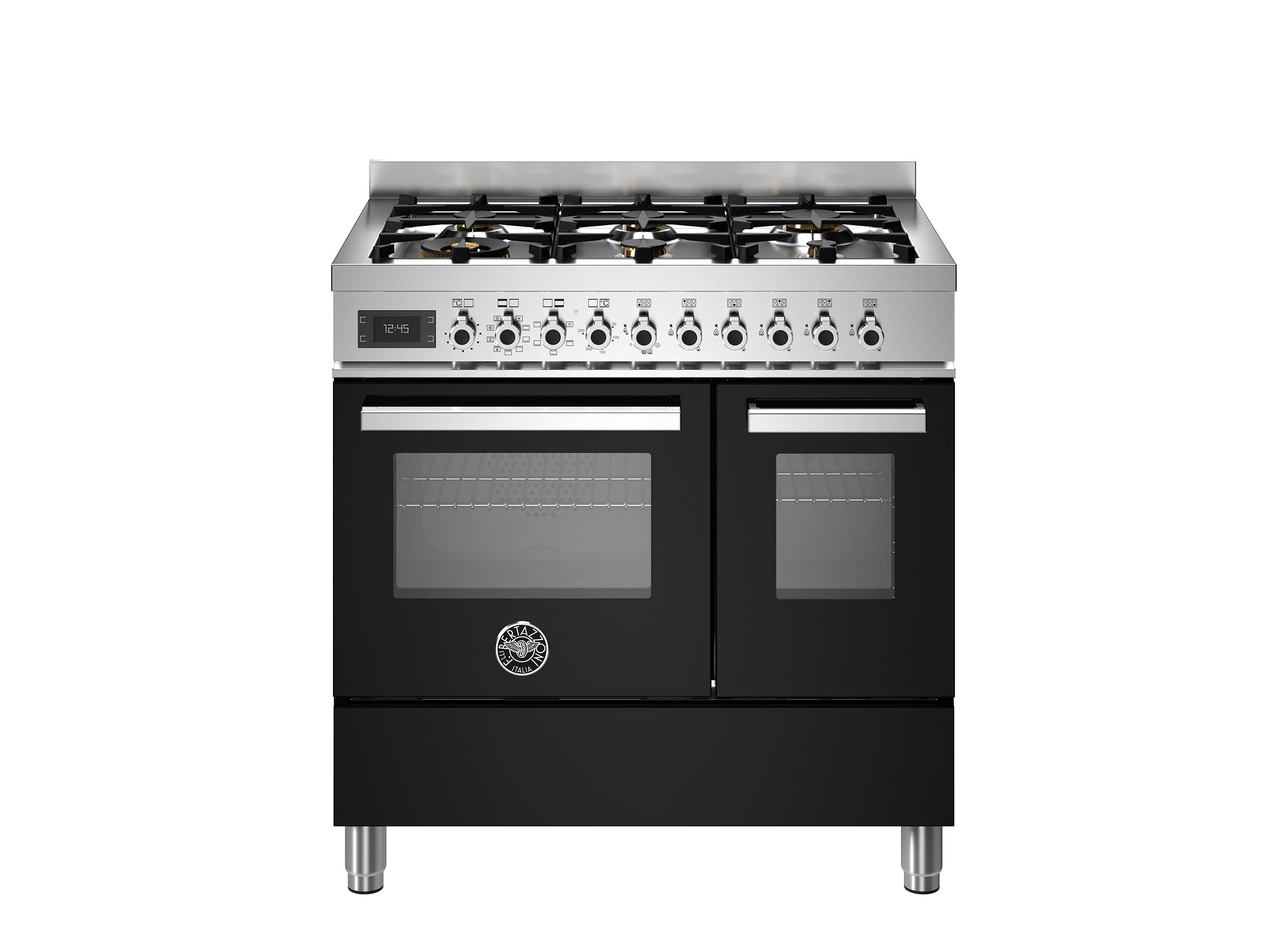 Bertazzoni 90 cm 6-burner electric double oven Professional Series- Nero (Black)