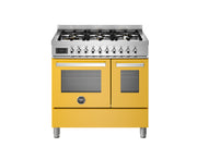 Bertazzoni 90 cm 6-burner electric double oven Professional Series- Giallo (Yellow)