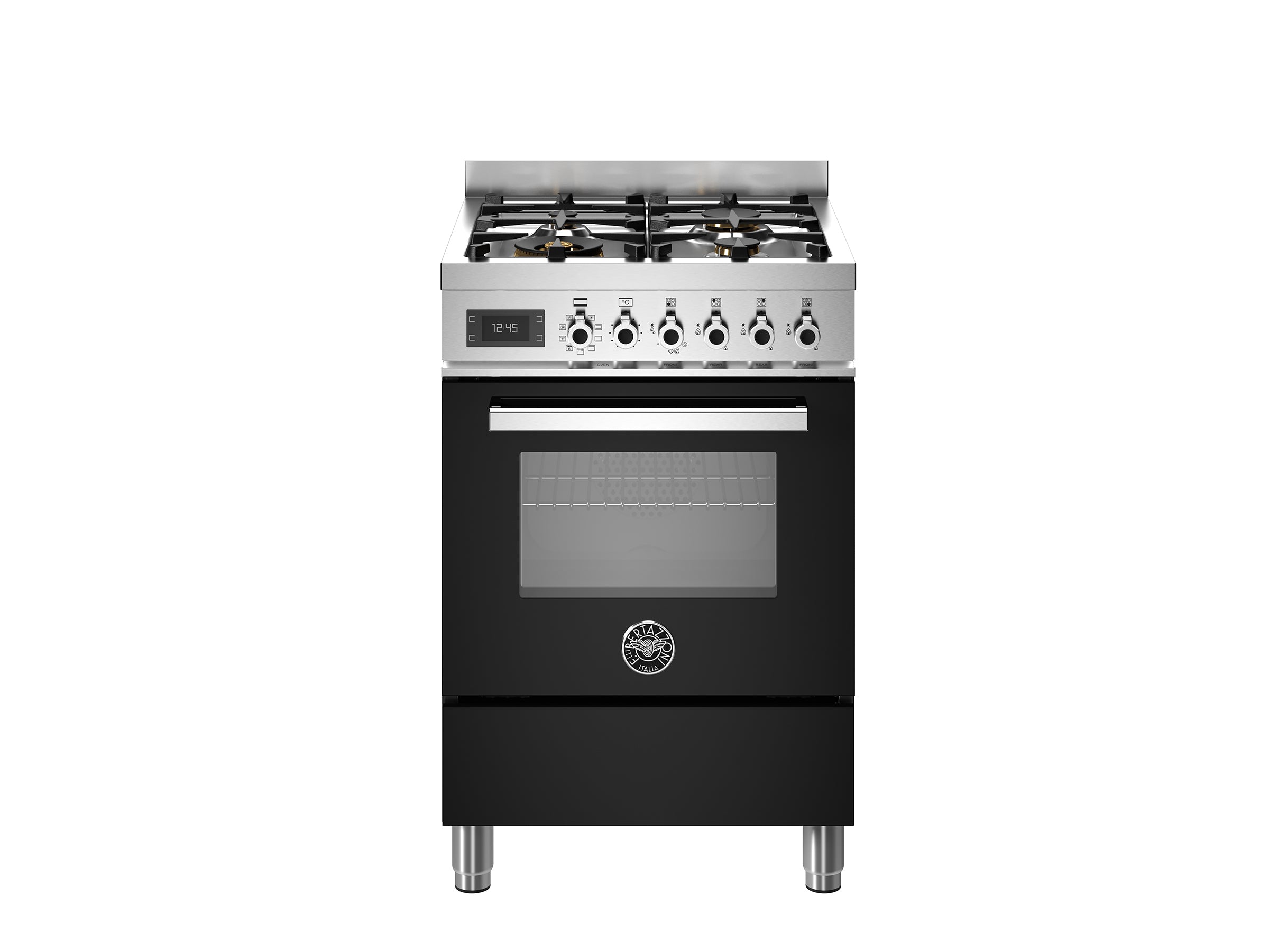 Bertazzoni-60 cm 4-burner electric oven Professional Series- Nero (Black)