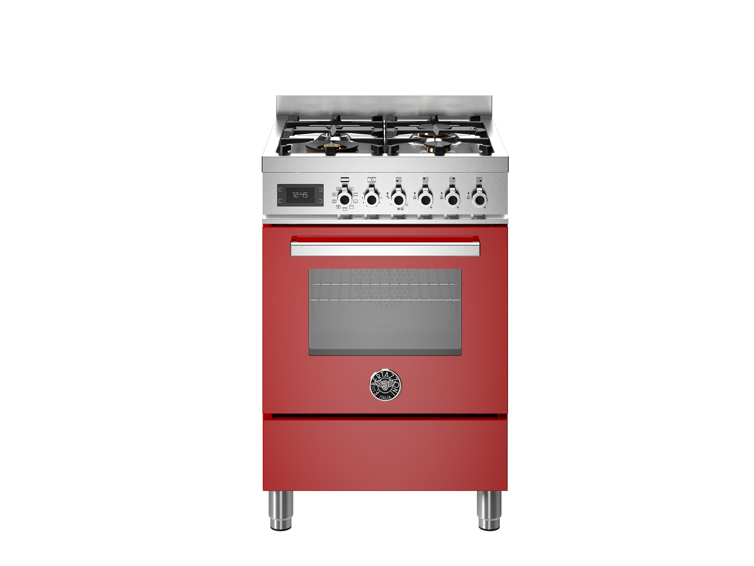Bertazzoni-60 cm 4-burner electric oven Professional Series-Rosso (Red)