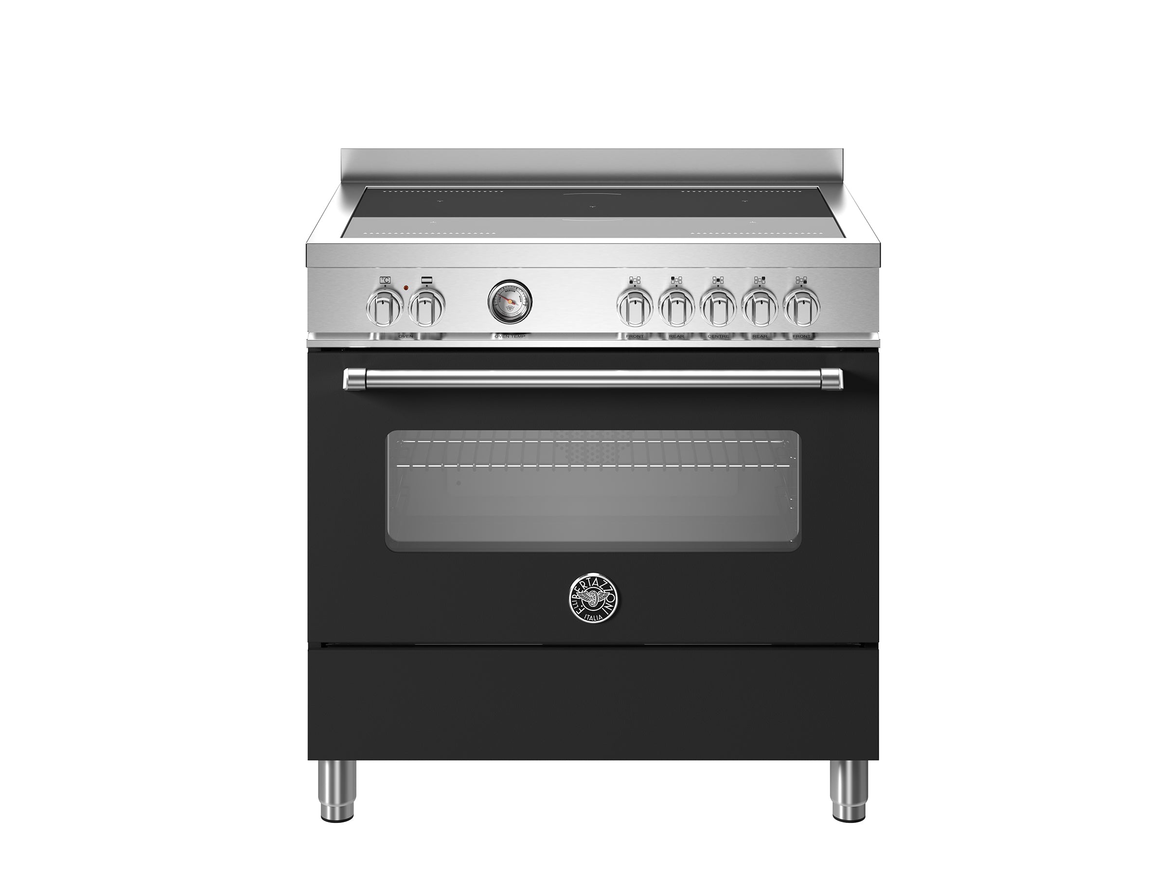 Bertazzoni 90cm 5 induction top electric oven Master Series-Nero Matt (Black)