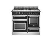 Bertazzoni HER106L3ENET2 100 cm 6-burner electric triple oven Heritage Series-Black
