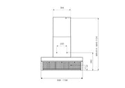 Bertazzoni KV120PROXT 120 cm wallmount hood Professional Series-Stainless Steel