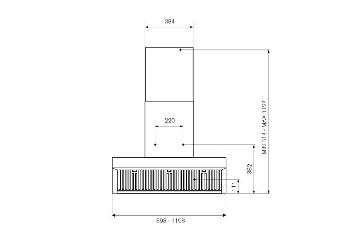 Bertazzoni KV90PROXT 90 cm wallmount hood Professional Series-Stainless Steel