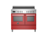 Bertazzoni 100 cm induction top electric double oven Professional Series-Rosso (Red)