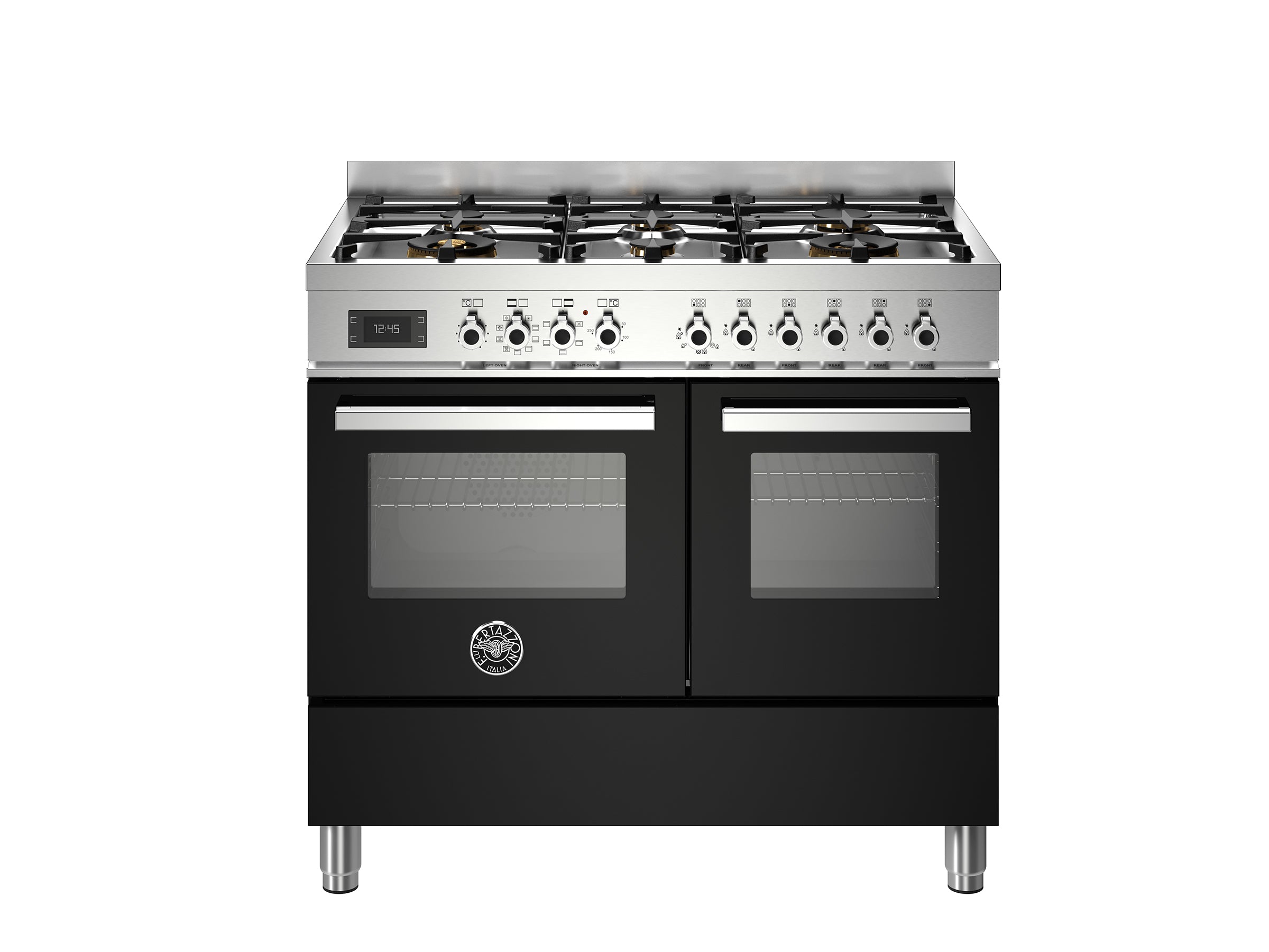 Bertazzoni 100 cm 6-burner electric double oven Professional Series- Nero (Black)