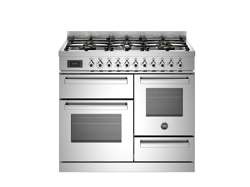 Bertazzoni PRO106L3EXT2 100 cm 6 burner electric triple oven Professional Series-Stainless Steel